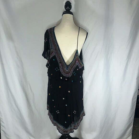 Free People - Lg These Eyes Together One Shoulder Embroidery Asymmetrical - Picture 6 of 10